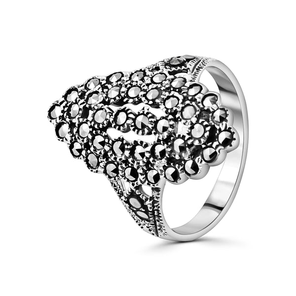 Anillo De Plata Con Marquesita #6