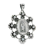 Medalla de la Virgen de Guadalupe con Perlas Perla