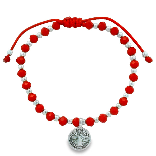 Pulsera de San Benito con Cuencas de Plata Negro