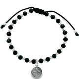 Pulsera de San Benito con Cuencas de Plata Negro