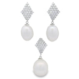 Juego Iconic de Perla con Circonia Negro