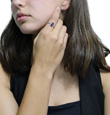 Anillo De Plata Con Piedras Preciosas