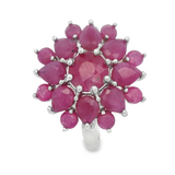 Anillo de Plata con Piedra Natural Rubi / 7