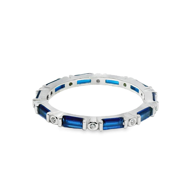 Argolla infinito baguette de Circonia en Colores 8 / Azul