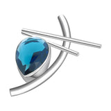 Dije Plata de Gota Azul