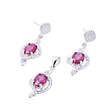 Juego De Plata Con Piedra Natural