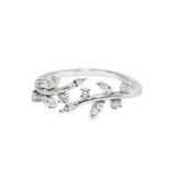 Anillo Hoja Circonia 8