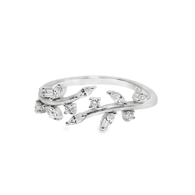 Anillo Hoja Circonia 8
