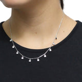 Collar de Cuadros Colgantes de Circonia