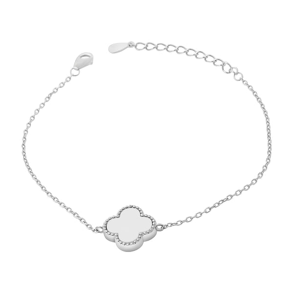Pulsera Trébol Blanca de Circonia