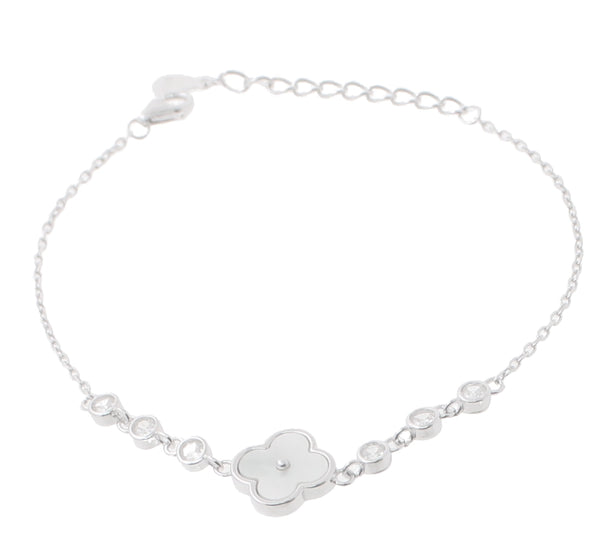 Pulsera de Flor con Circonia