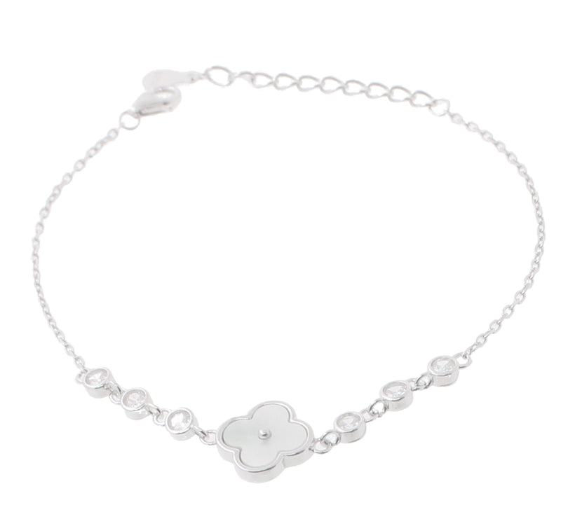 Pulsera de Flor con Circonia