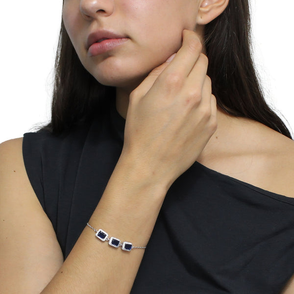 Pulsera  De Plata Con Circonias