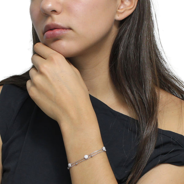 Pulsera Doble De Circonia