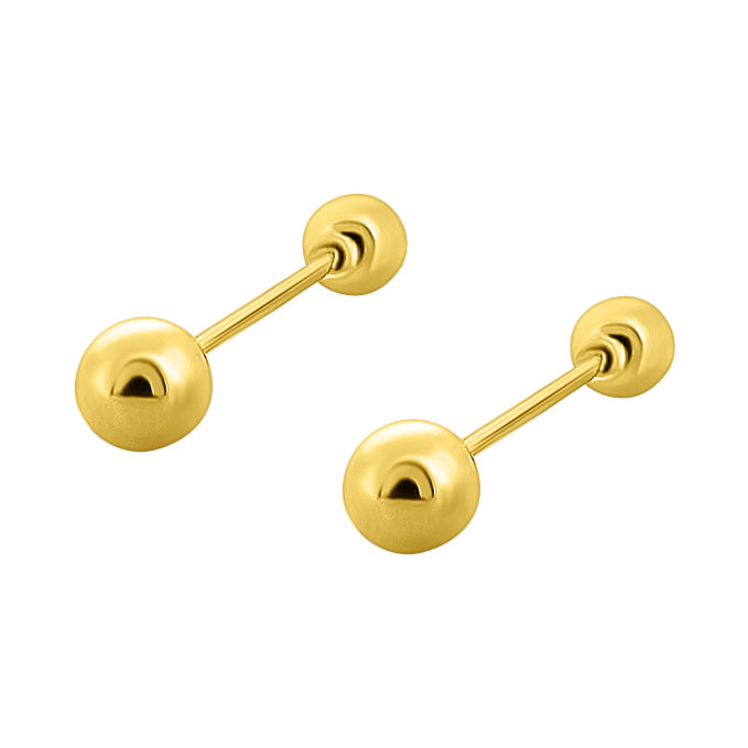 Aretes De Oro Bola #00