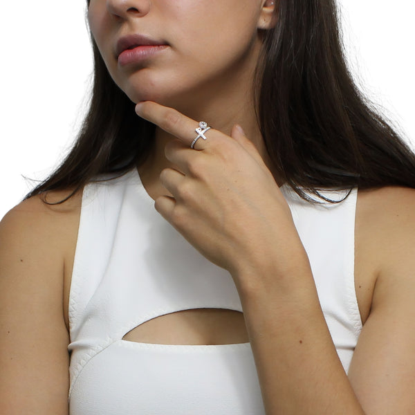 Anillo de Circonia Cruz