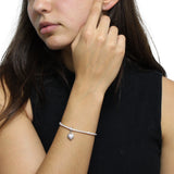 Charm Corazón Con Grabado De Plumas