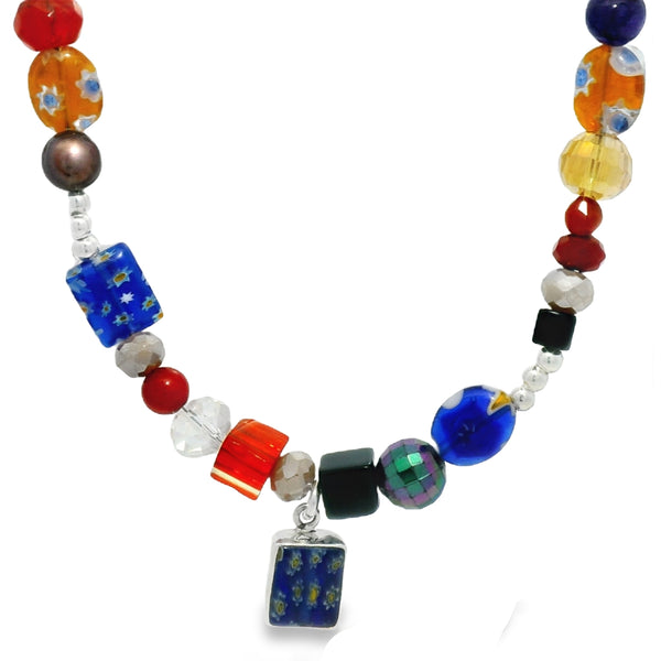 Juego de Cristales con Dije de Murano