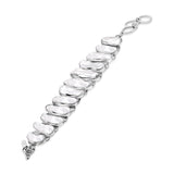 Pulsera Ancha Con Madre Perla 19.5 cm