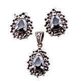 Juego De Plata Con Marquesita Y Circonia