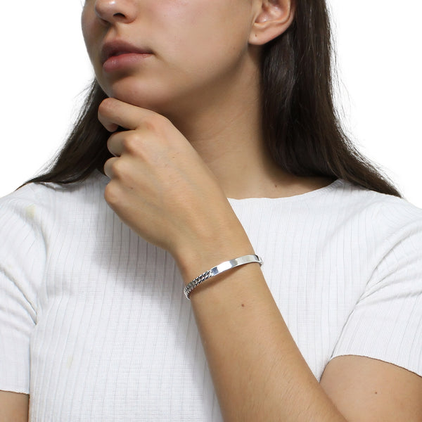 Brazalete de Plata Trenzado