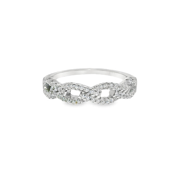 Anillo Cadena Circonia #8
