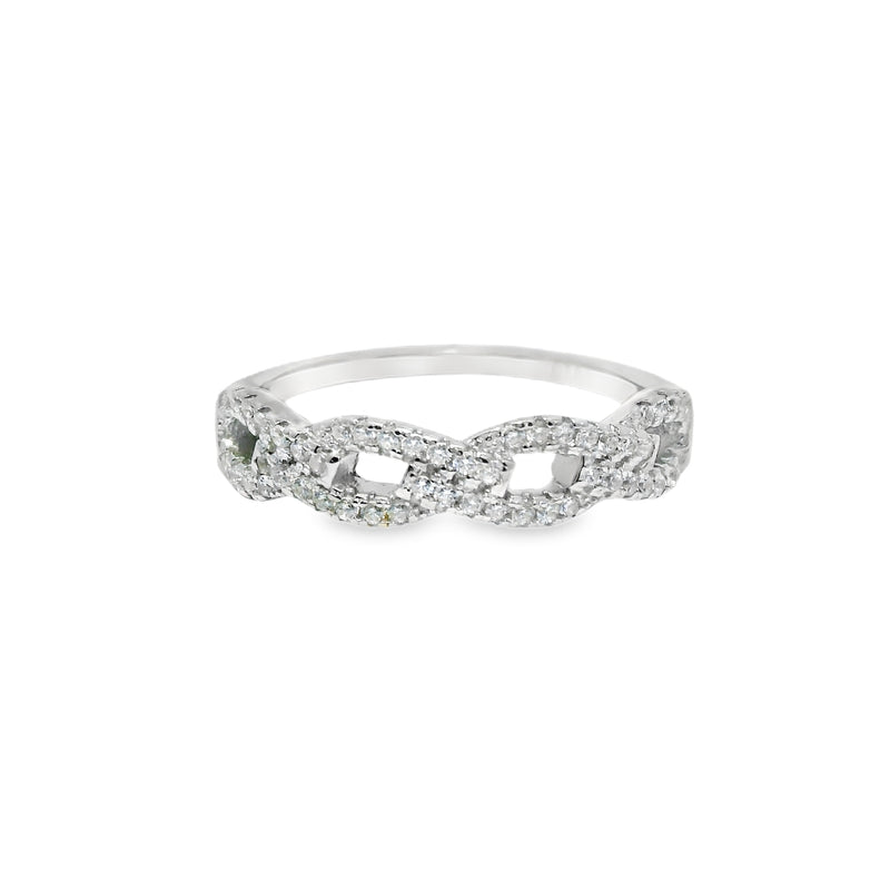 Anillo Cadena Circonia #8