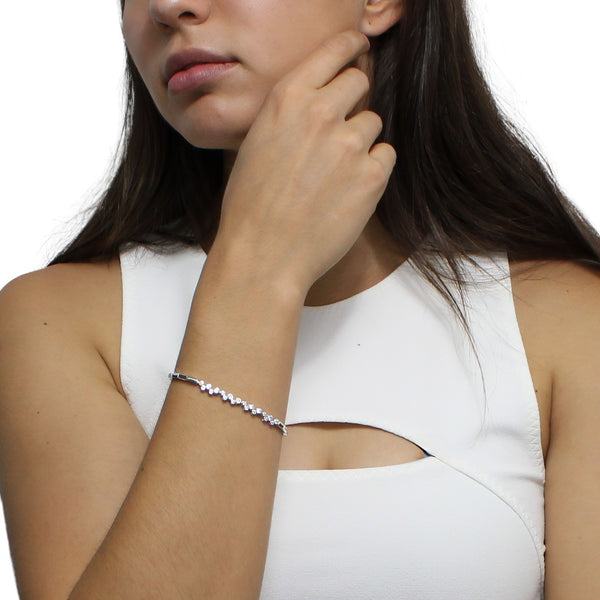 Pulsera con Circulos y Rectángulos Circonia
