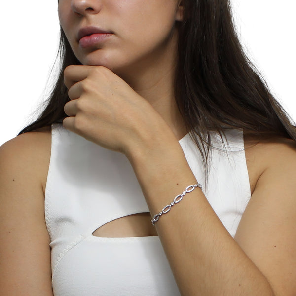 Pulsera Circulos y Ovalos con Circonia