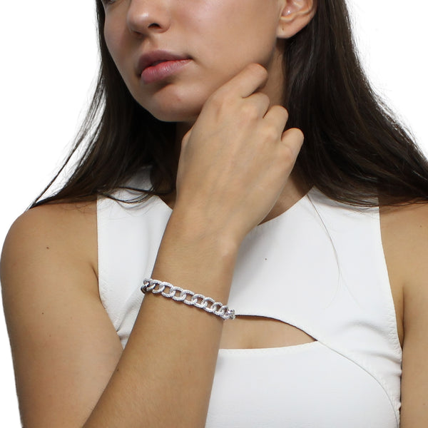 Pulsera Eslabón con Circonia