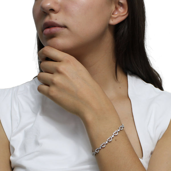 Pulsera de Corazones Circonia