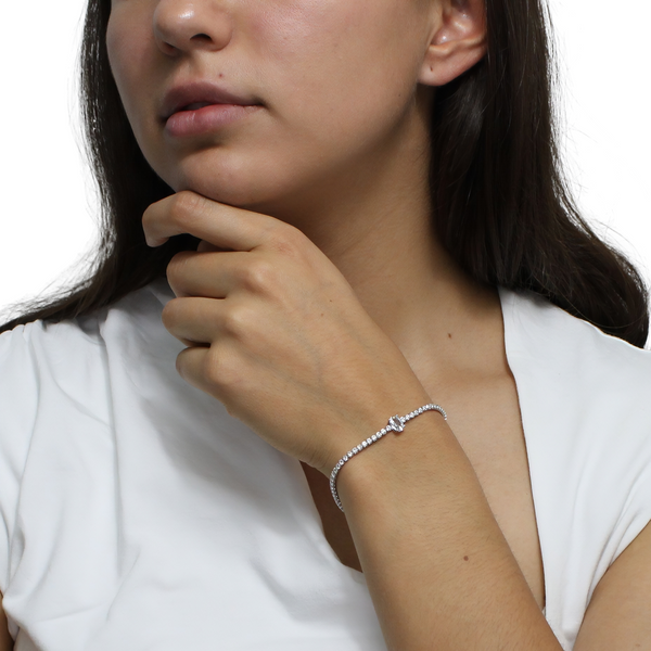 Pulsera de Tenis con  Óvalo de Circonia