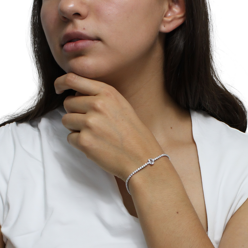 Pulsera de Tenis con  Óvalo de Circonia