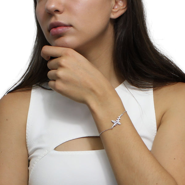 Pulsera Circonia Ritmo Cardiaco