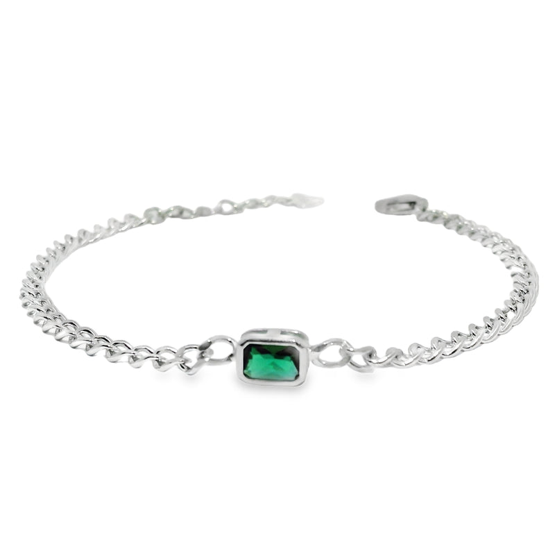Pulsera con Piedra Preciosa Rosa