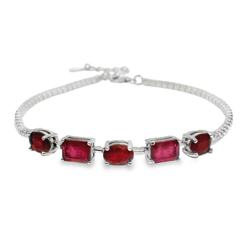 Pulsera Circonia Rojo