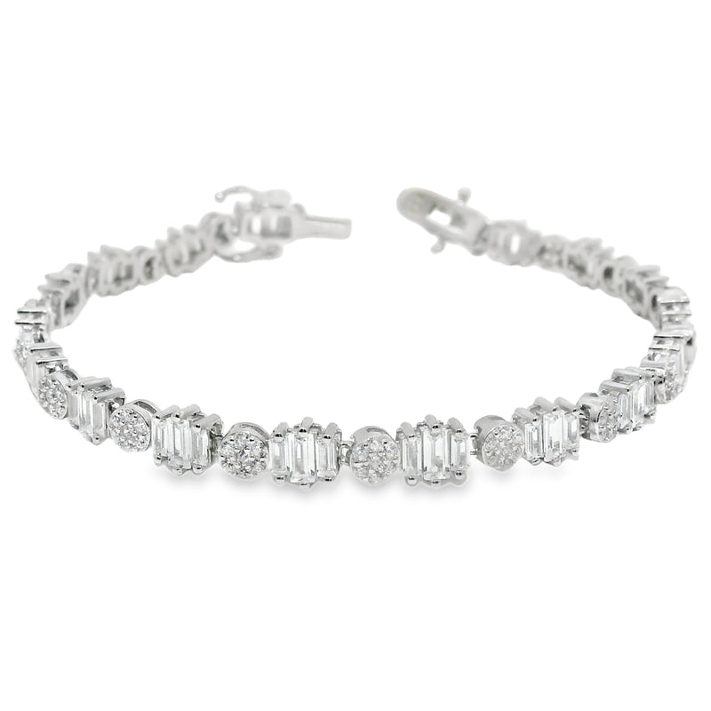 Pulsera con circonia Blanco