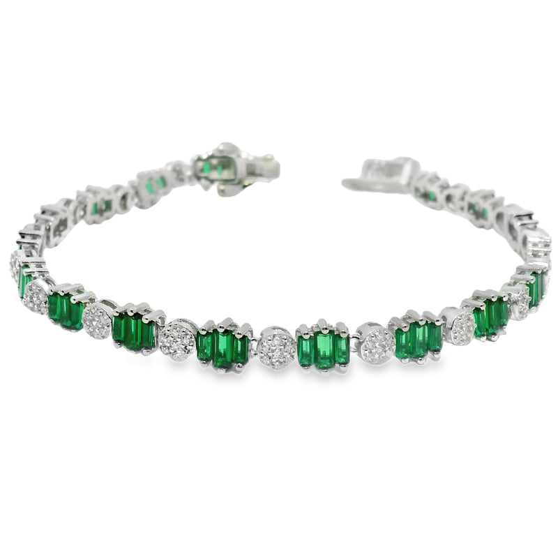 Pulsera con circonia Blanco