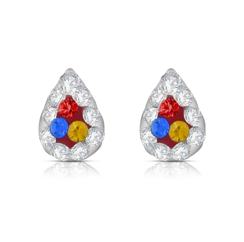 Arete Cristal de Gota Multicolor