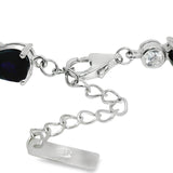 Pulsera de Piedra Natural de Gota con Circonias Zafiro