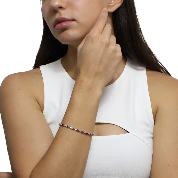 Pulsera Piedra Natural Ovalo con Circonia
