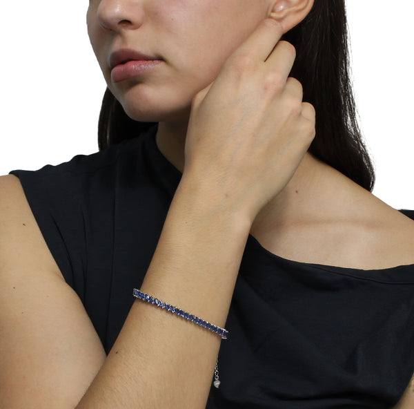 Pulsera De Plata Con Piedras Naturales