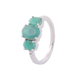 Anillo De Plata Con Piedras Preciosas