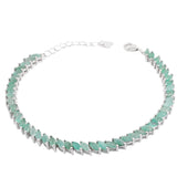 Pulsera De Plata Con Piedras Naturales