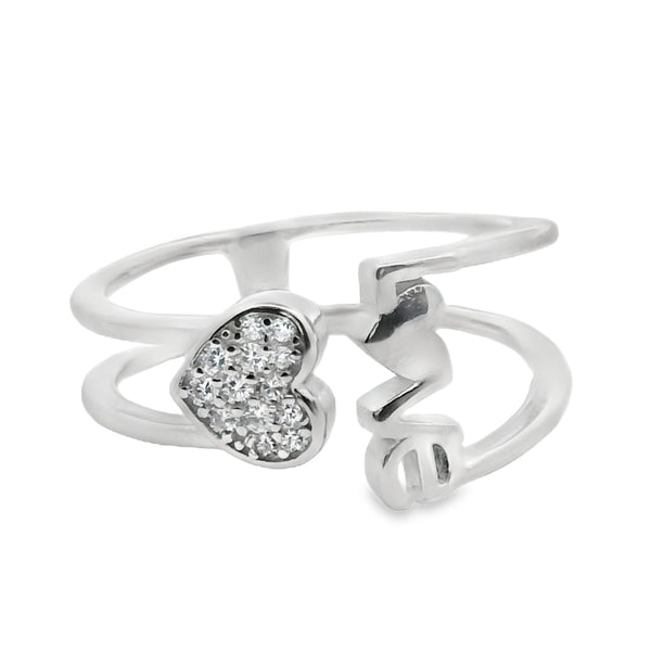 Anillo de Plata Love Circonias
