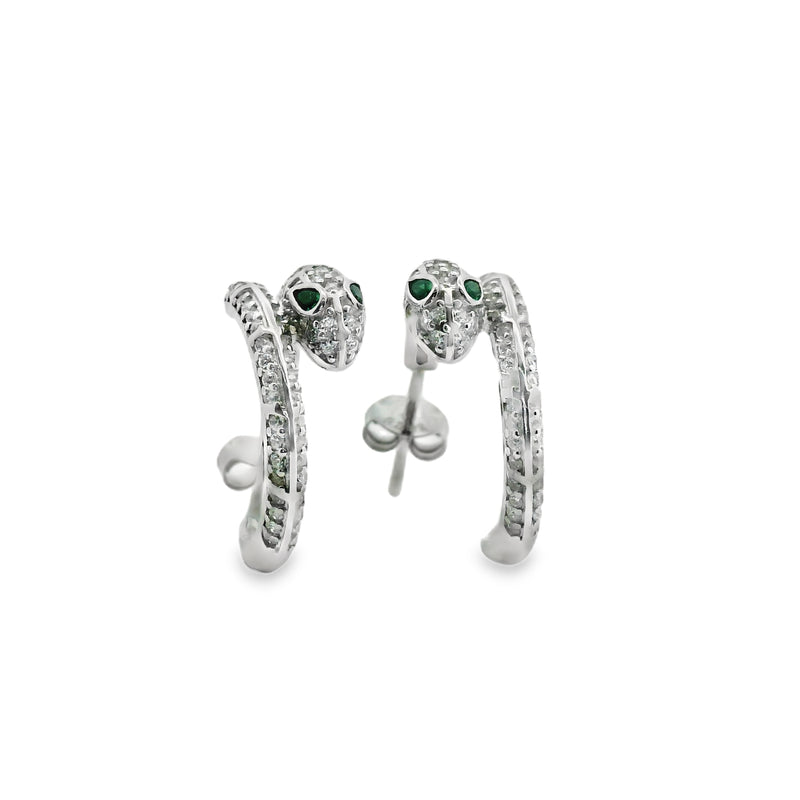Aretes de Serpiente con Circonias