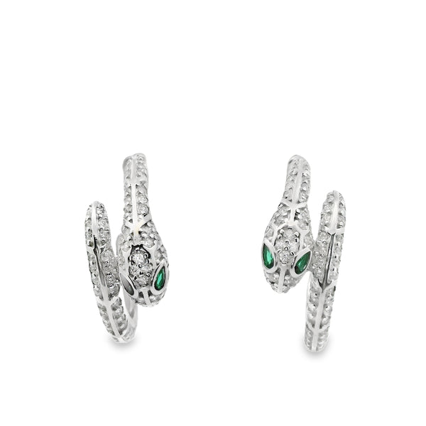 Aretes de Serpiente con Circonias