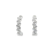 Aretes Hoja de Circonias Blanco