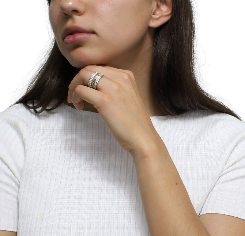Anillo Unified con Chapa de Oro