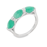 Anillo De Plata Con Piedras Preciosas Zafiro Esmeralda / #5